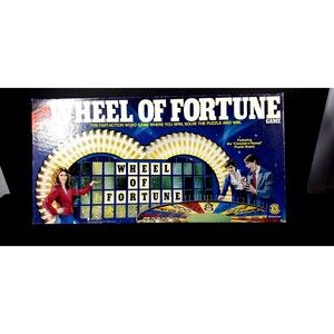 Vintage 1985 Wheel of Fortune Board Game with Letter Board, Complete